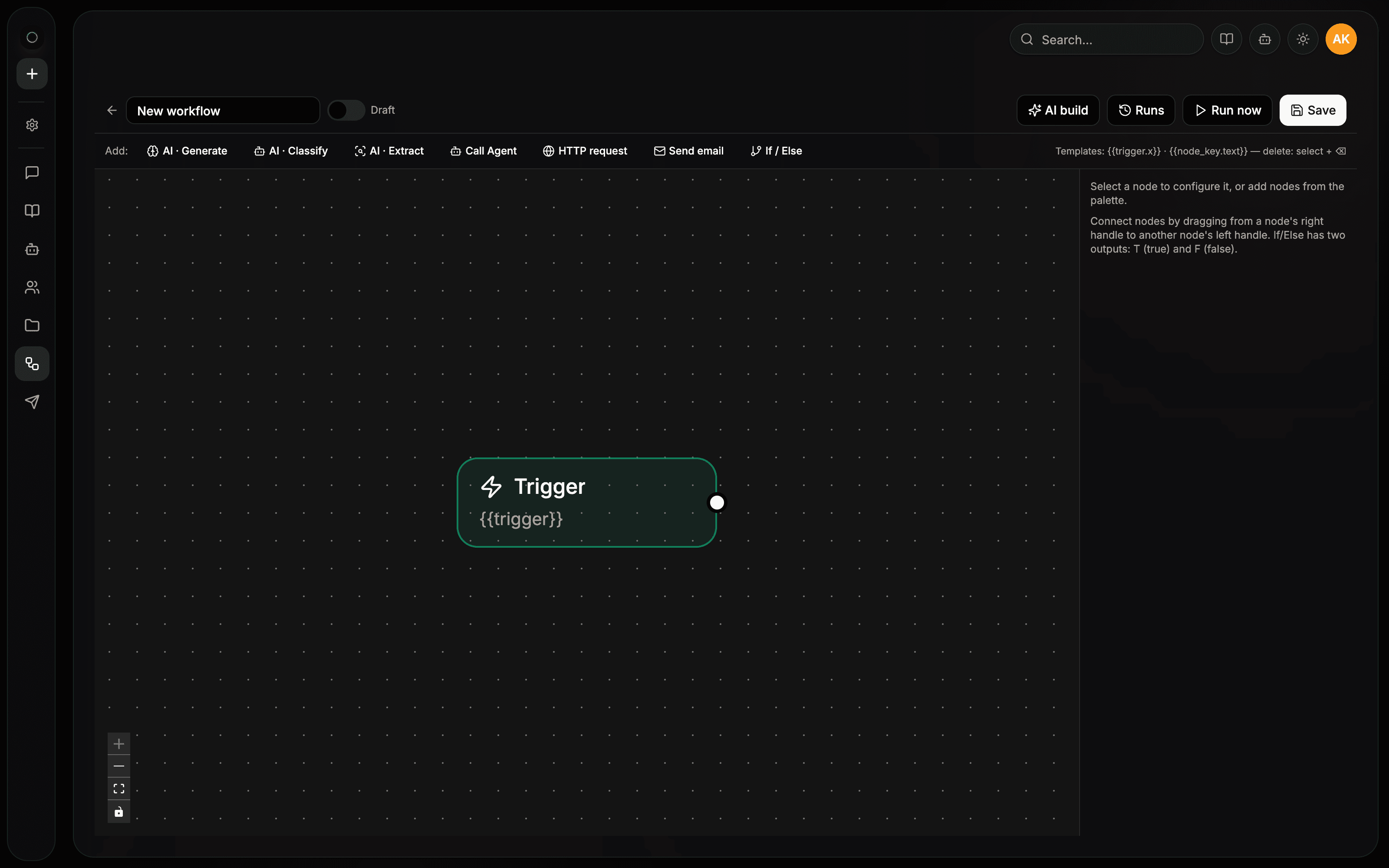 The Liberators OS workflow builder